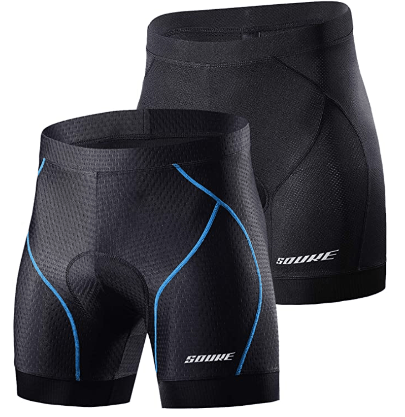Souke Sports Men's Cycling Underwear Shorts 4D Padded Bike Bicycle MTB Liner Shorts with Anti-Slip Leg Grips